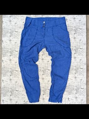 Rare Cop. Copine Paris Cobalt Blue Lyocell Utility Pants FR 42 / US M/L